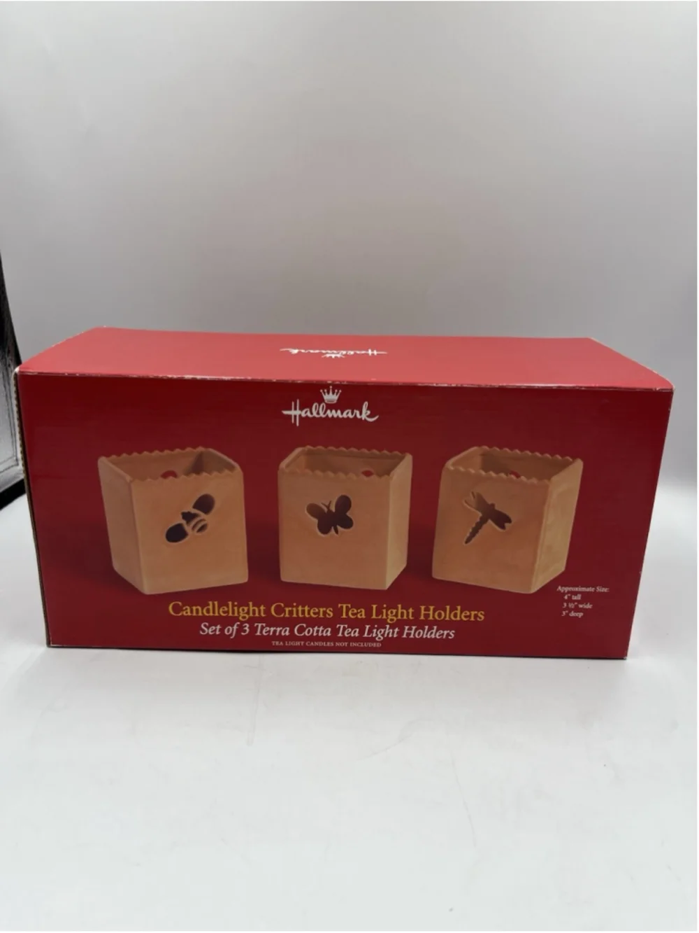 Vintage Hallmark Candlelight Critters Tea Light Terra Cotta Holders CUTE DECOR